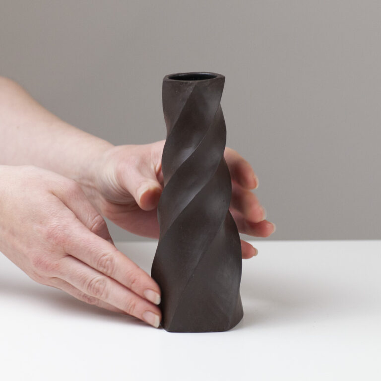 Twist Faceted Vase EM153 by Emily Myers