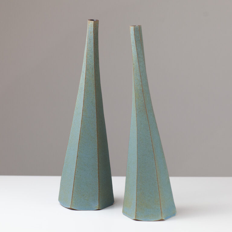 Pair of Leaning Bottles EM156 by Emily Myers