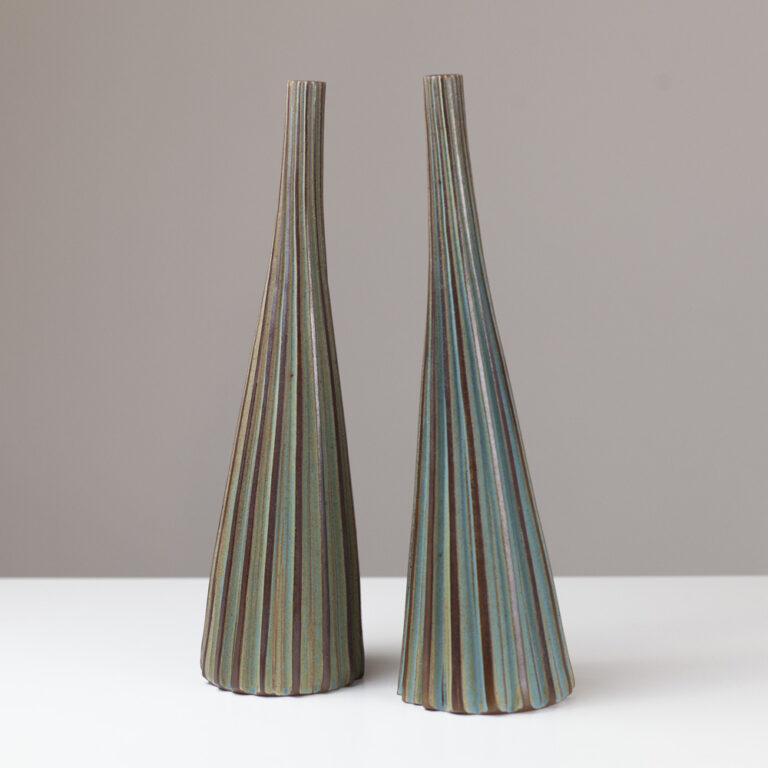 Pair of Leaning Bottles EM157 by Emily Myers