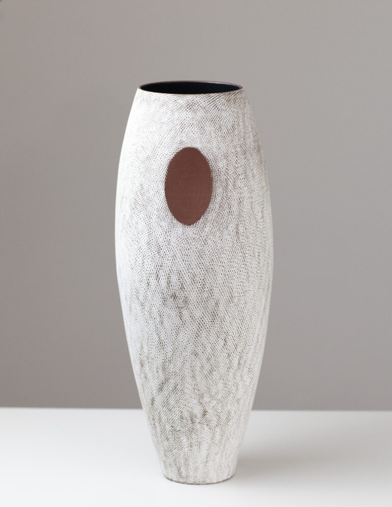Large Oval Indent Vase EM171 by Emily Myers