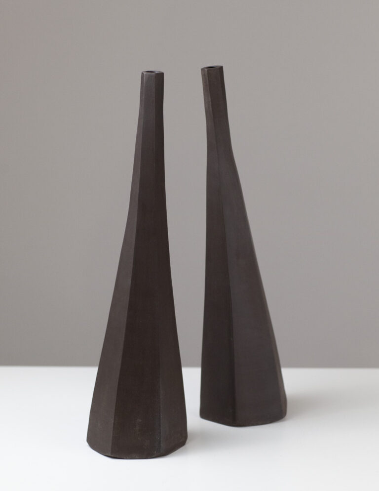 Pair of Leaning Bottles EM174 by Emily Myers