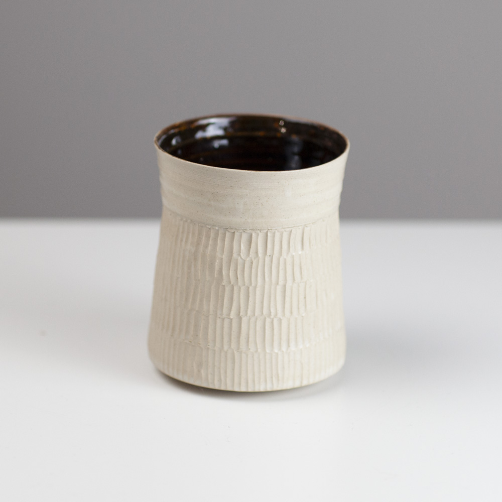 Tall carved cup OC77 I by Flora Fabris