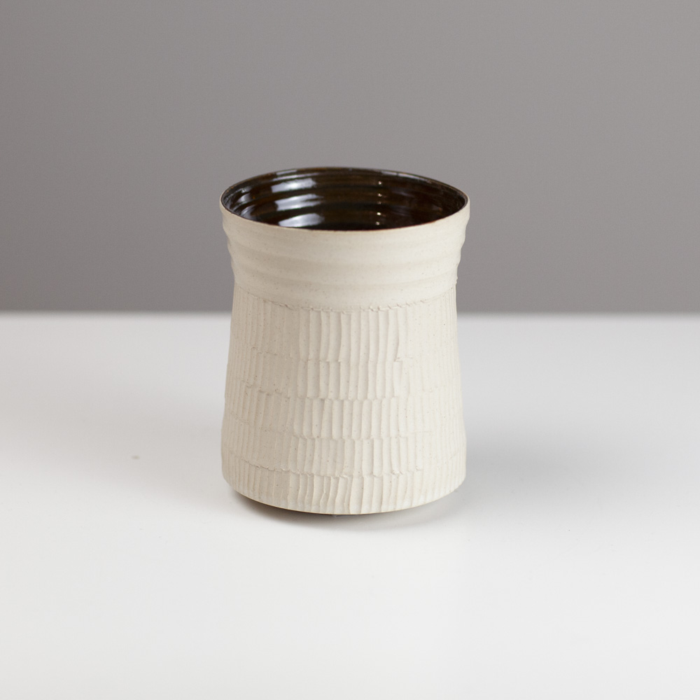 Tall carved cup OC77 III by Flora Fabris
