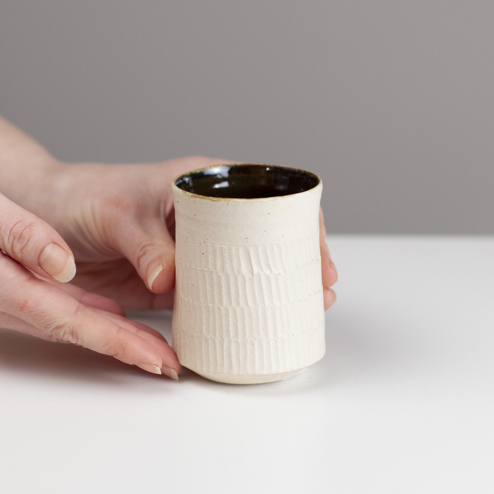 Small carved cup OC79 II by Flora Fabris