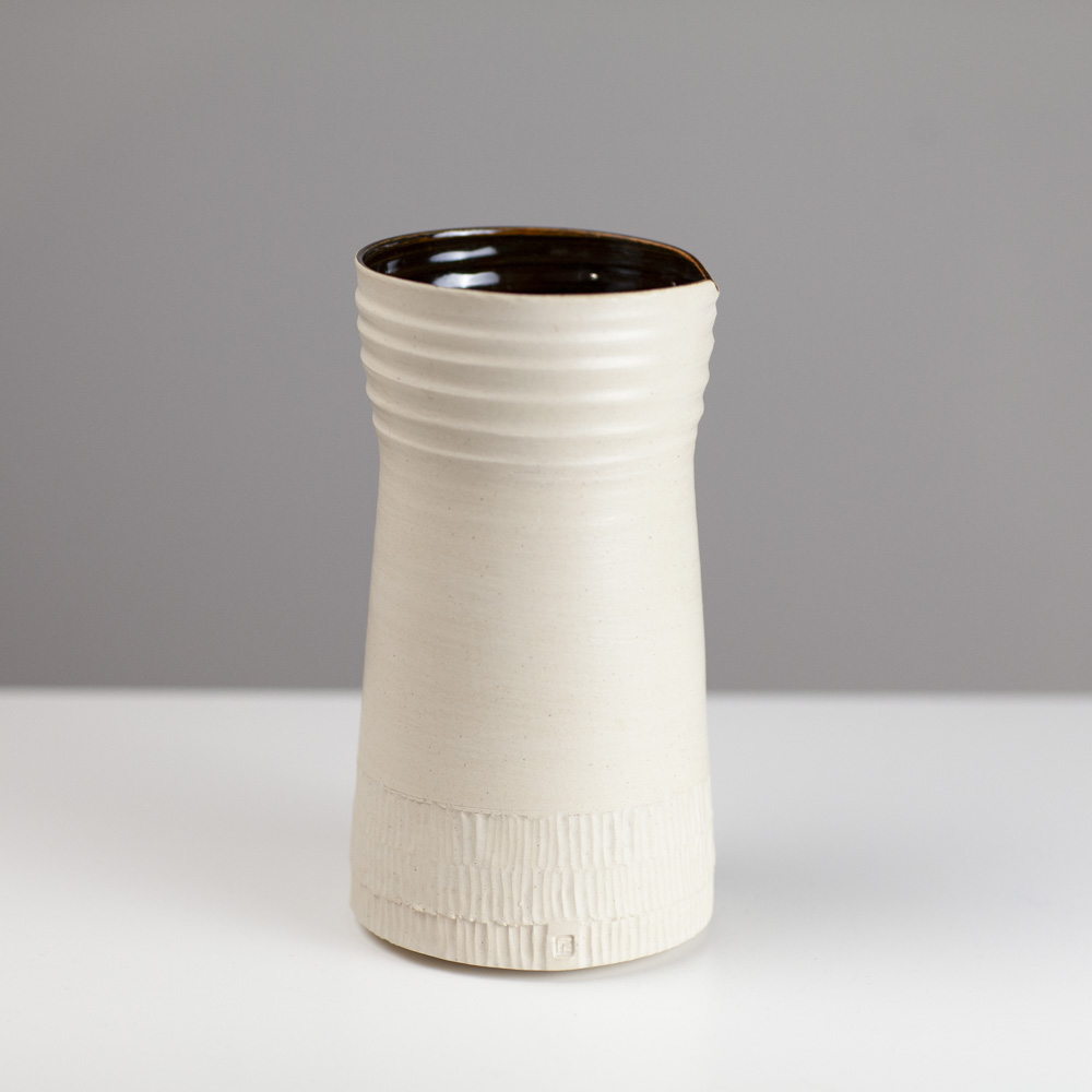 Tall carved vase OC81 by Flora Fabris