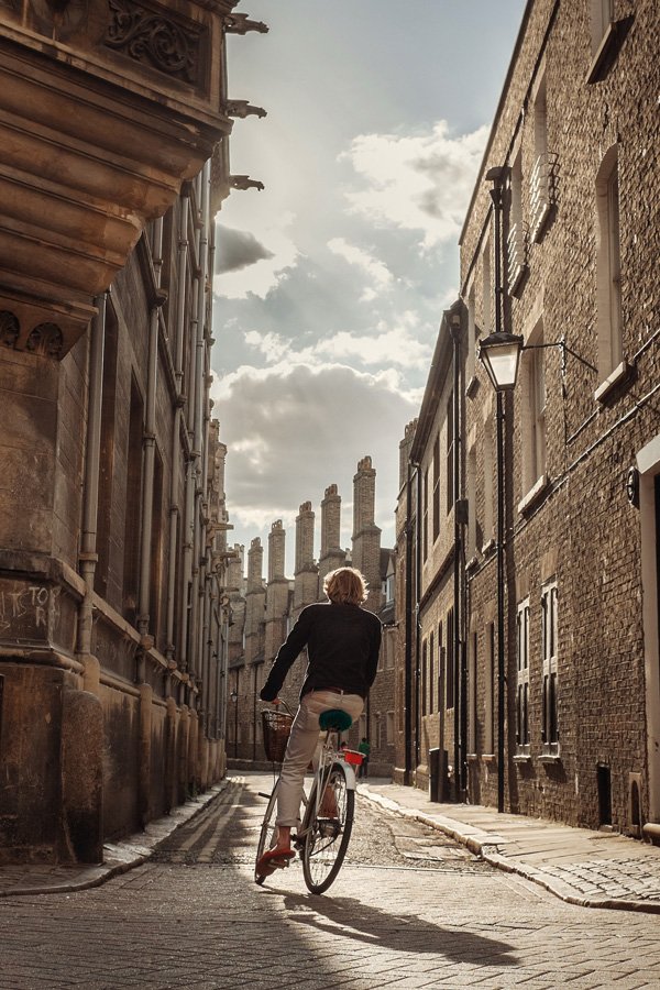 Trinity Lane Cyclist by Martin Bond