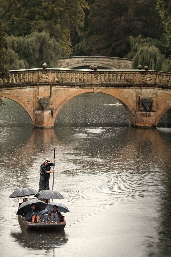 Clare Bridge In The Rain by Martin Bond