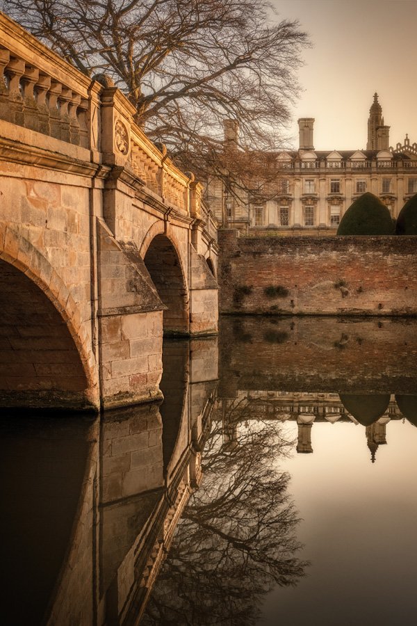 Clare Bridge Reflection by Martin Bond