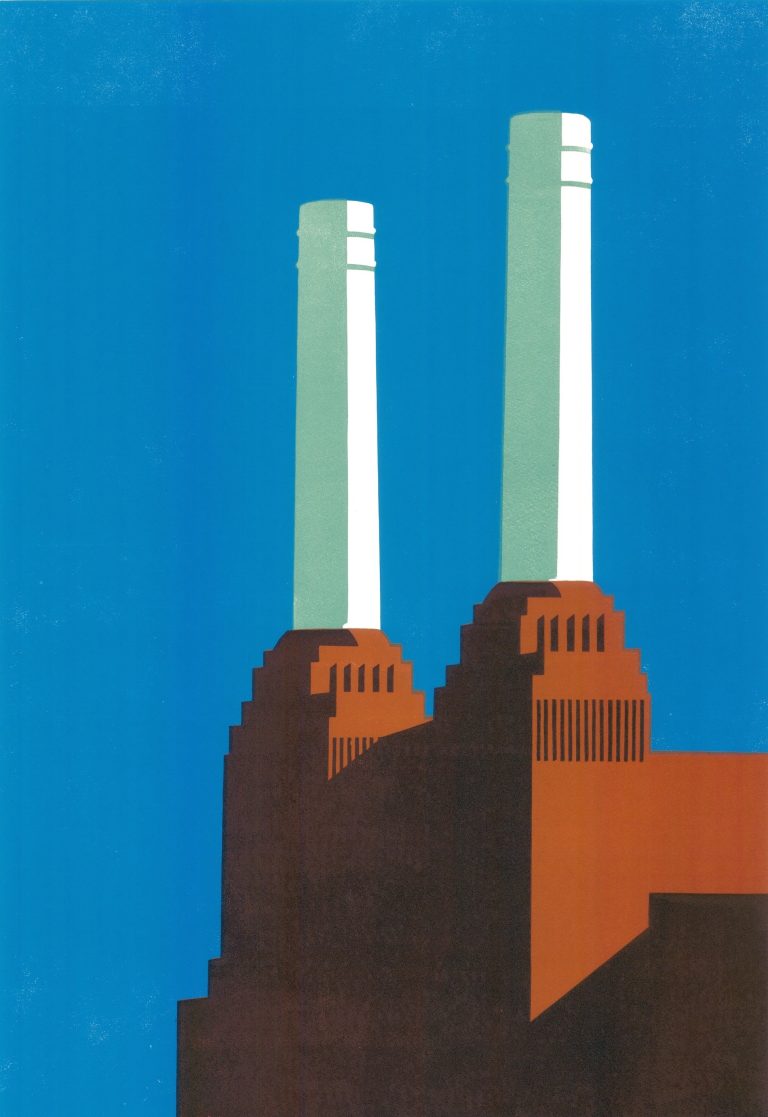 Battersea Blue IV Unframed by Paul Catherall