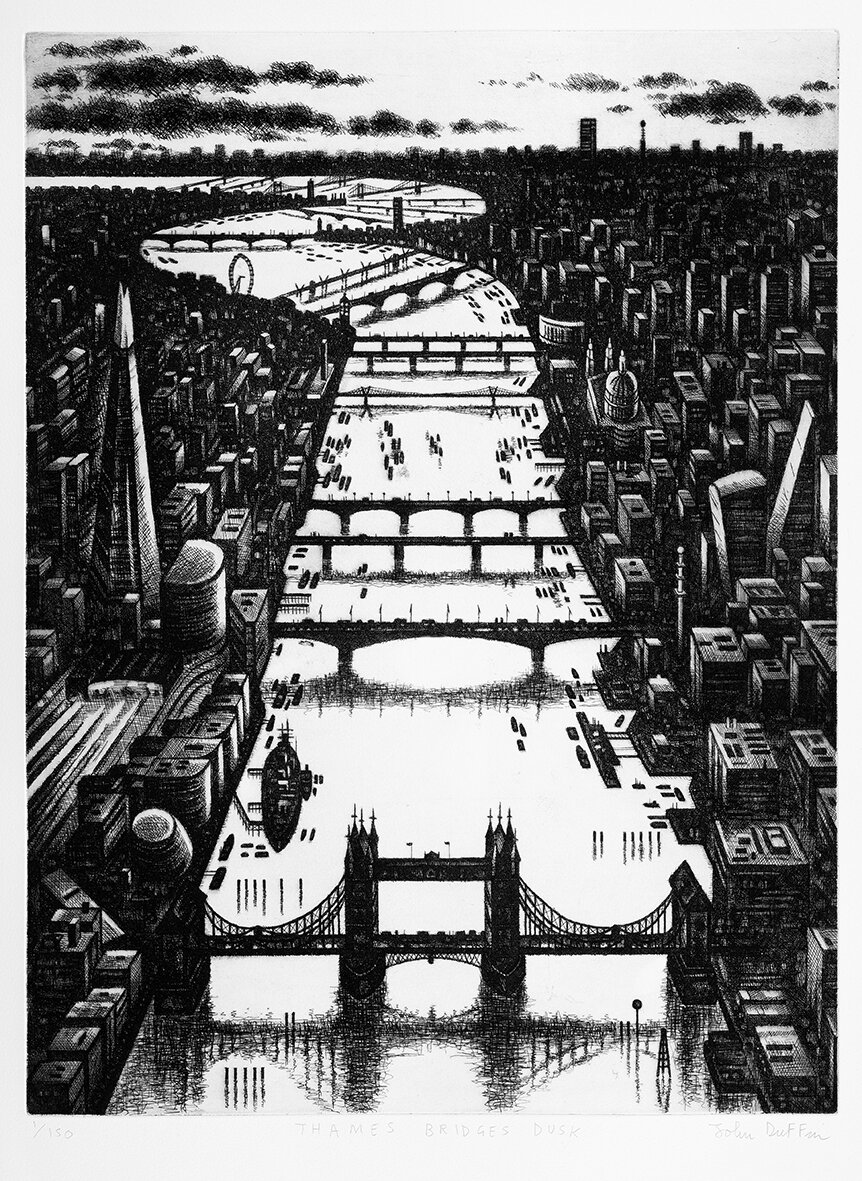 Thames Bridges Dusk ed4 by John Duffin