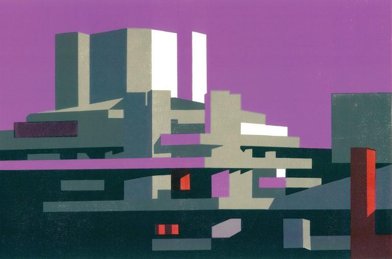 National Magenta ed42 Unframed by Paul Catherall
