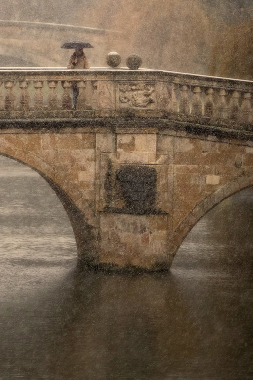 Clare Bridge Snow by Martin Bond