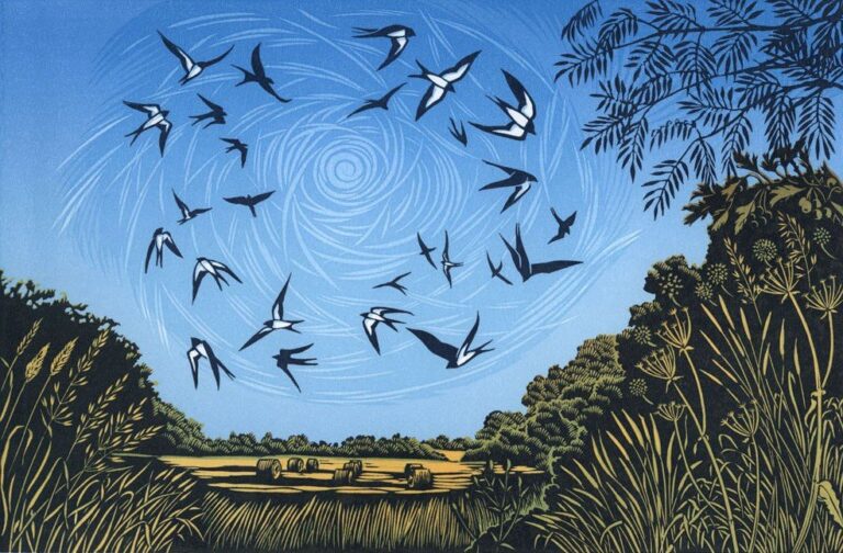 Swallows Gathering by Niki Bowers