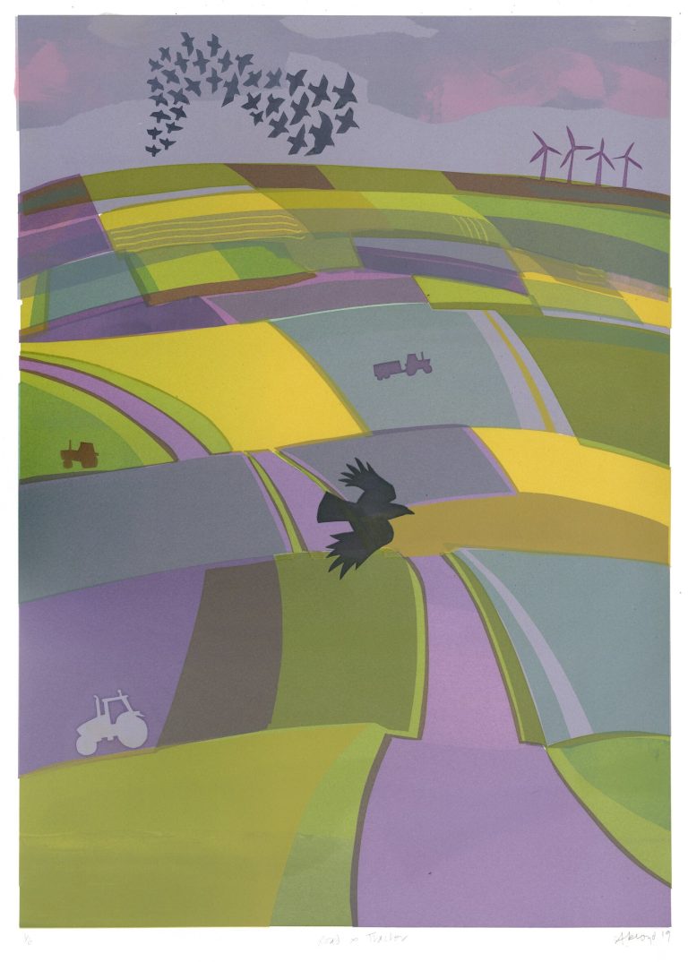 Road and Tractor by Carry Akroyd