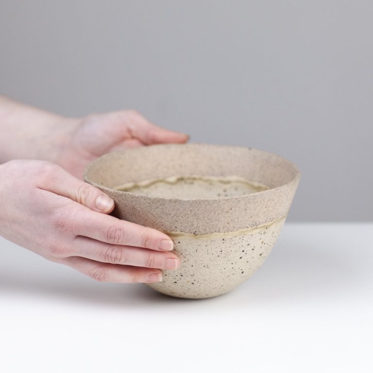 Beach line bowl 3c by Charlotte Jones