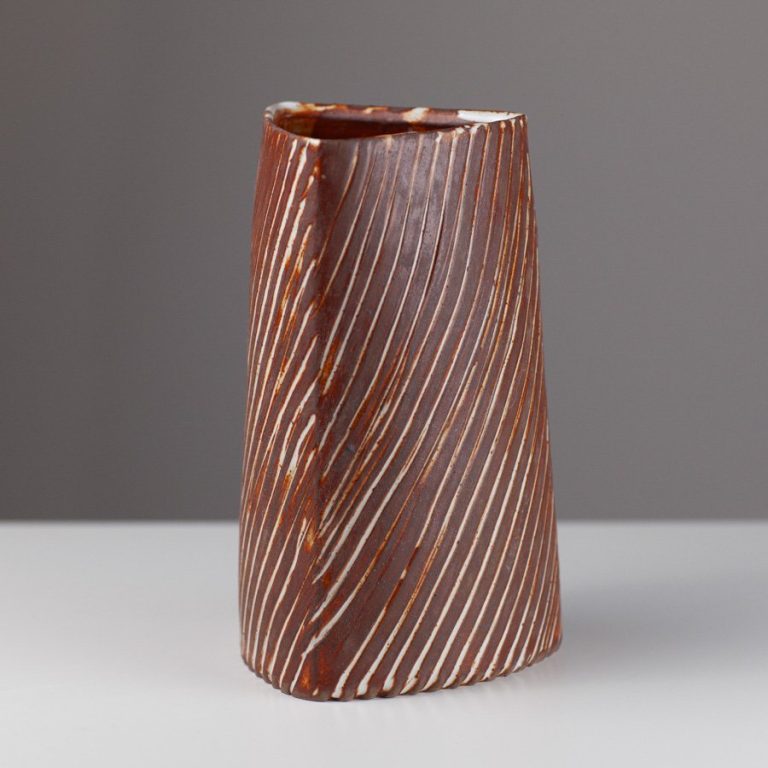 Striped Prism Vase CSP17 by Clare Spindler