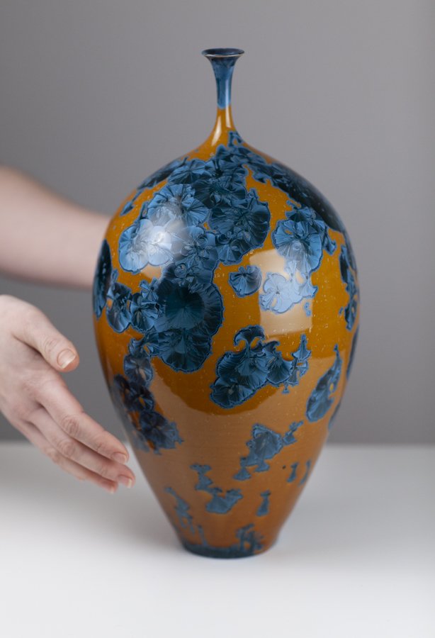Yellow & Blue Crystalline Bottle MHO8 by Matt Horne