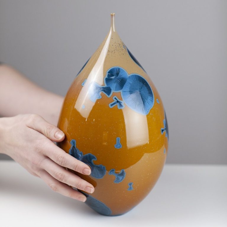 Yellow & Blue Crystalline Bottle MHO9 by Matt Horne