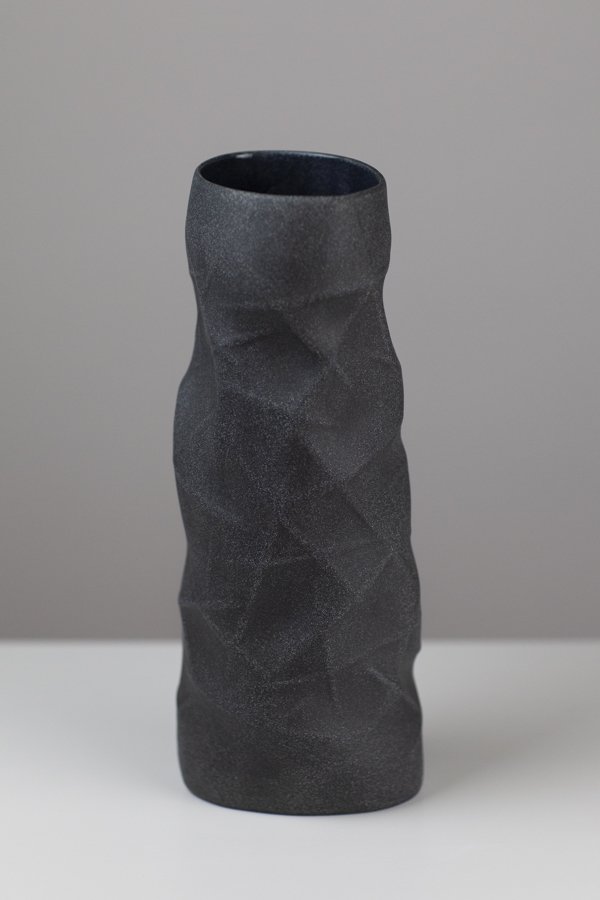 Large Geo Vessel Midnight 2 by Sally Bertram