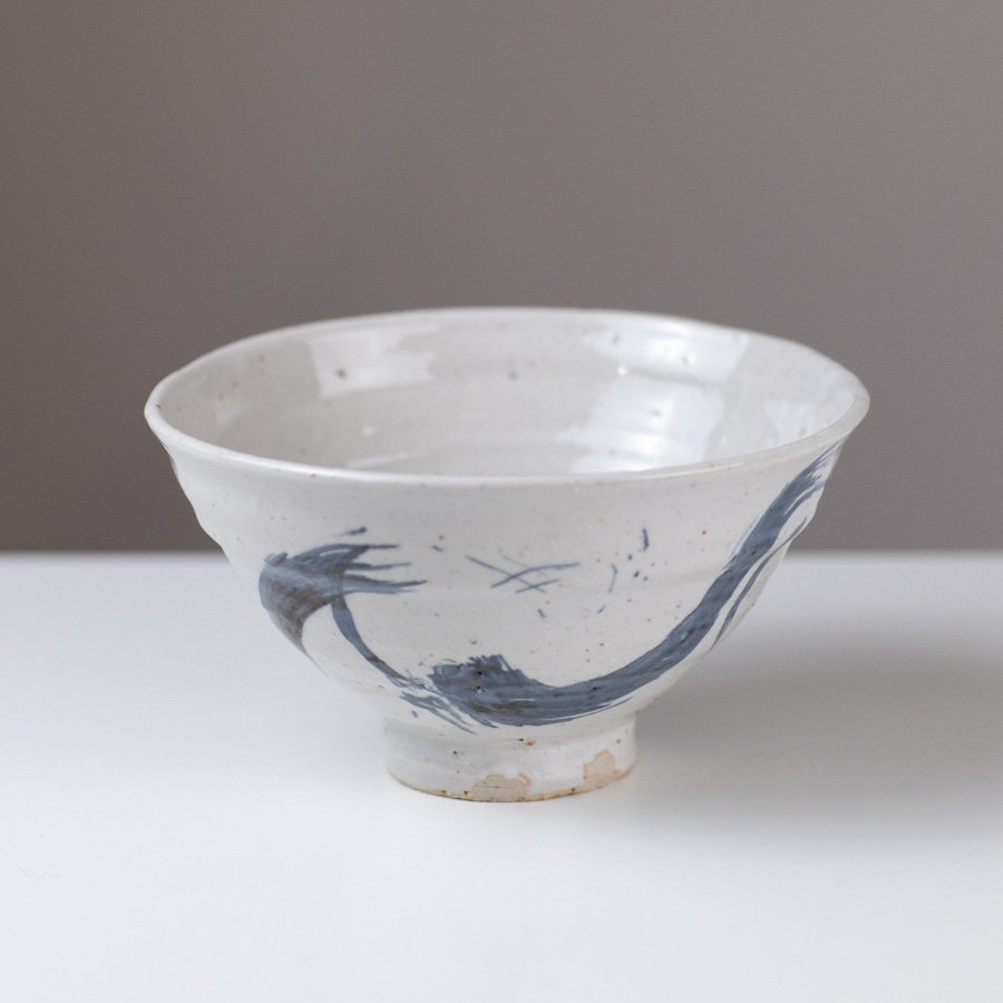 Teabowl, White Shino SMT57 by Tarragon Smith