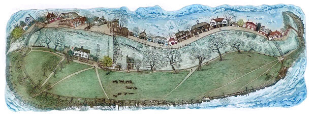 Cambridge Boathouses by Glynn Thomas