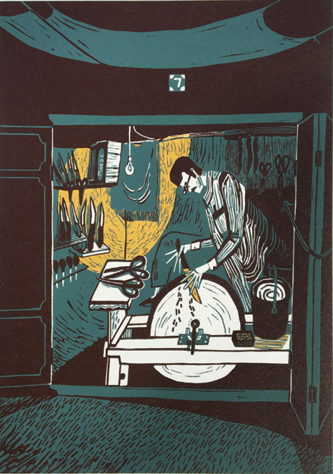 Pedal Powered Knife Sharpener ed6 by Helen Murgatroyd