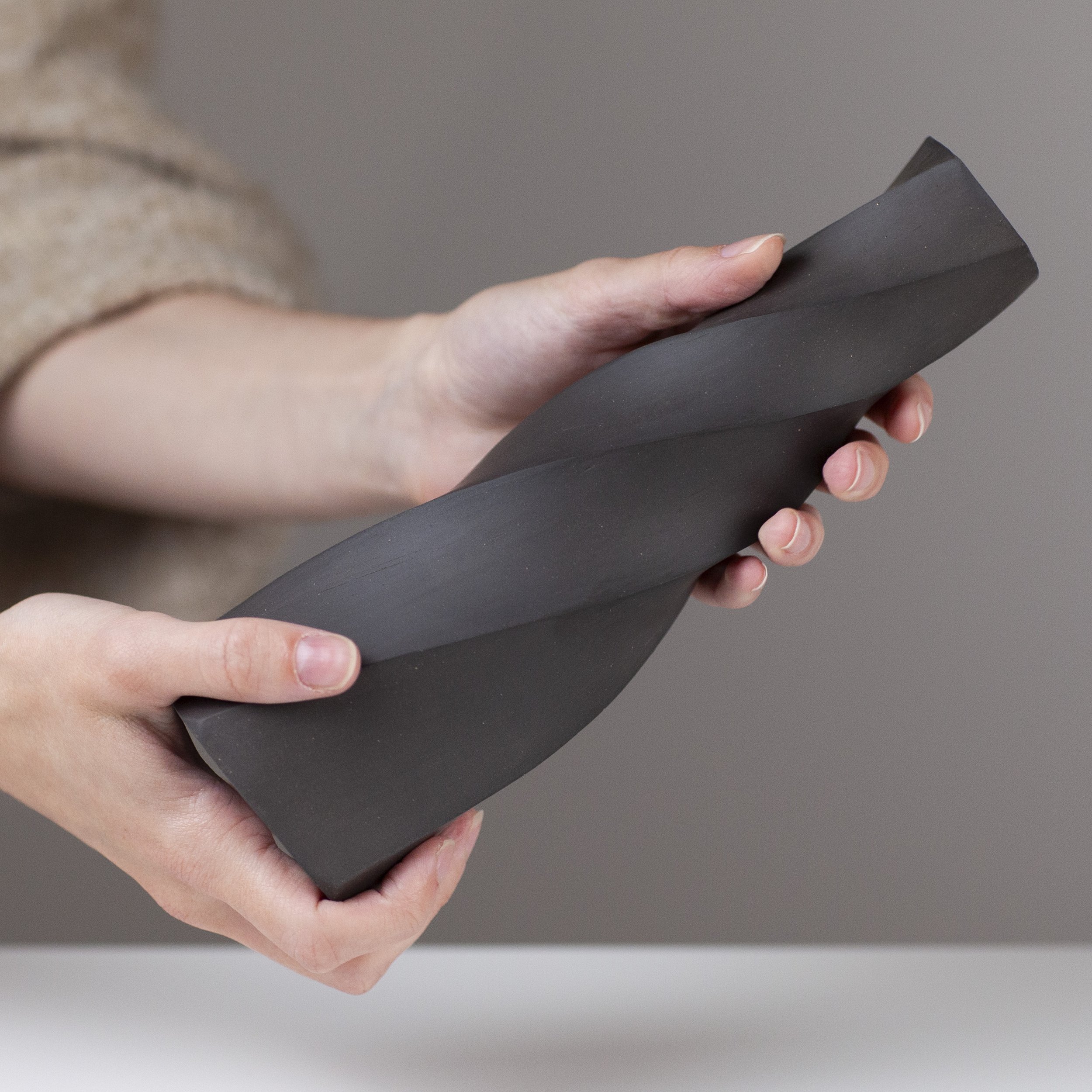 Twist Faceted Vase EM146 by Emily Myers