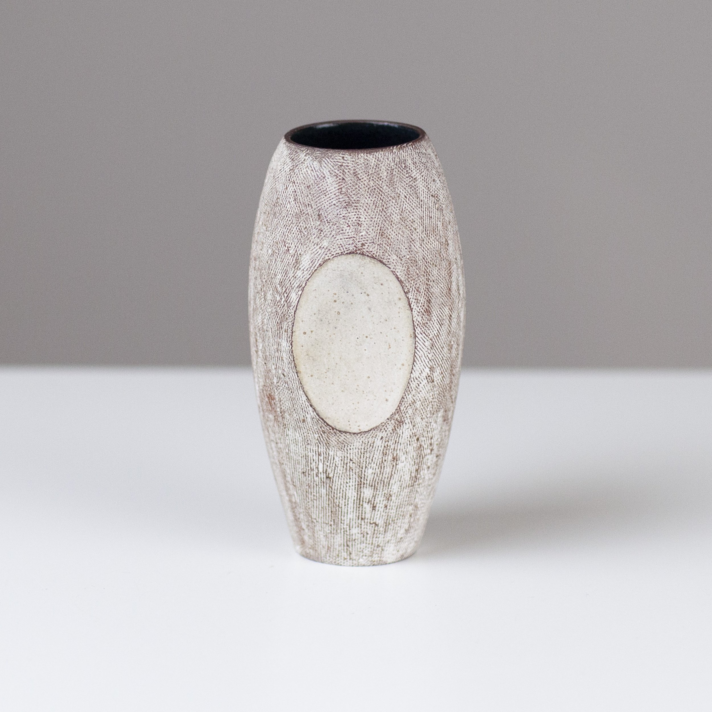 Oval Indent Vase EM149 by Emily Myers