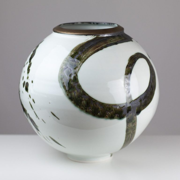Large Moon Jar TT001 by Tricia Thom