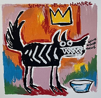Basquiat’s Dog ed31 Framed by Mychael Barratt