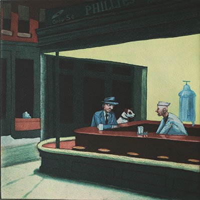 Edward Hopper’s Dog – Nighthawks ed79 by Mychael Barratt