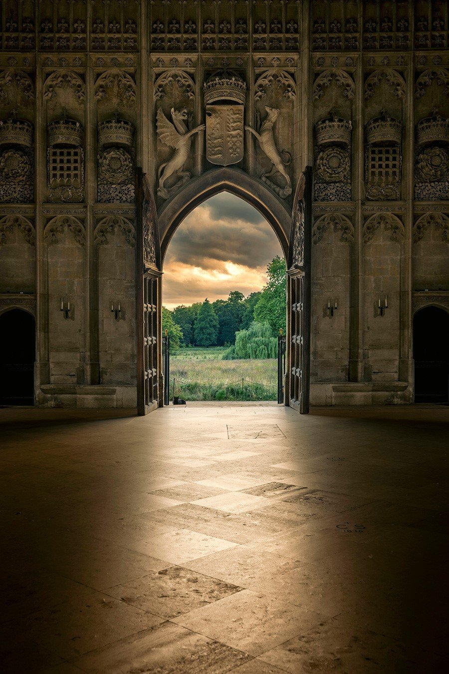 King’s West Door Sunset by Martin Bond