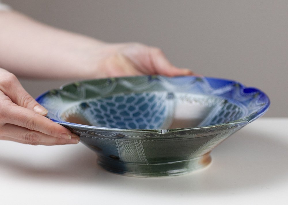 Bowl Textured centre MG2 by Margaret Gardiner