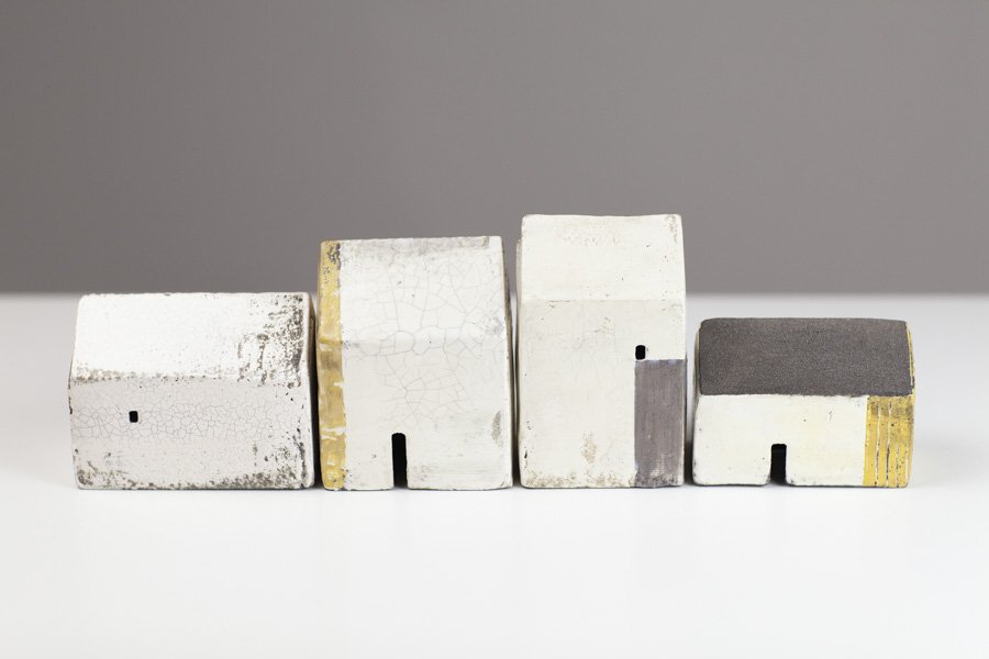 Set of Four Houses 5158 by Rowena Brown