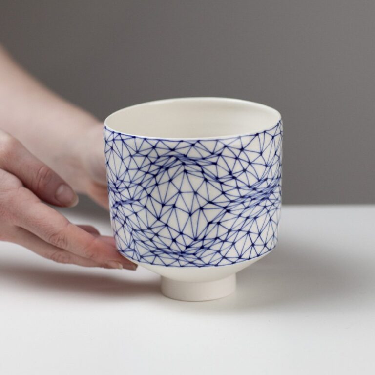 Crumple Angle Bowl Undulating Net by Tamsin Arrowsmith-Brown