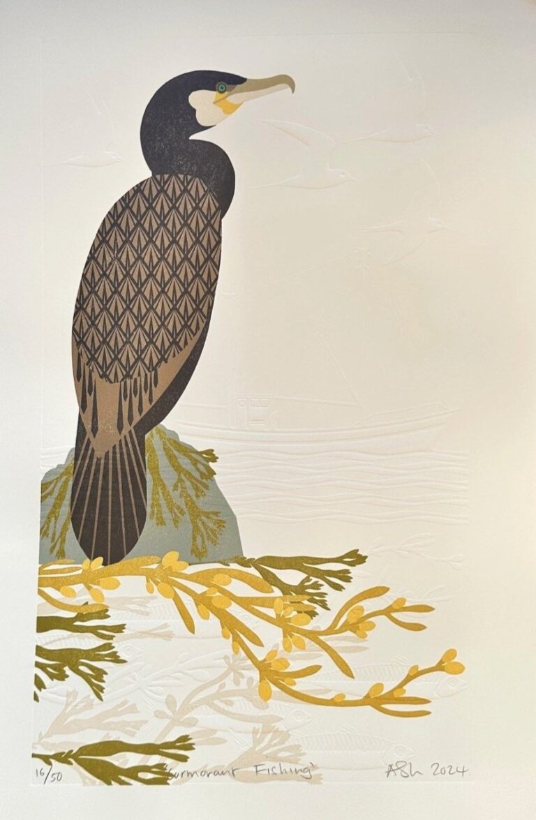 Cormorant Fishing by Ashley Hutchinson