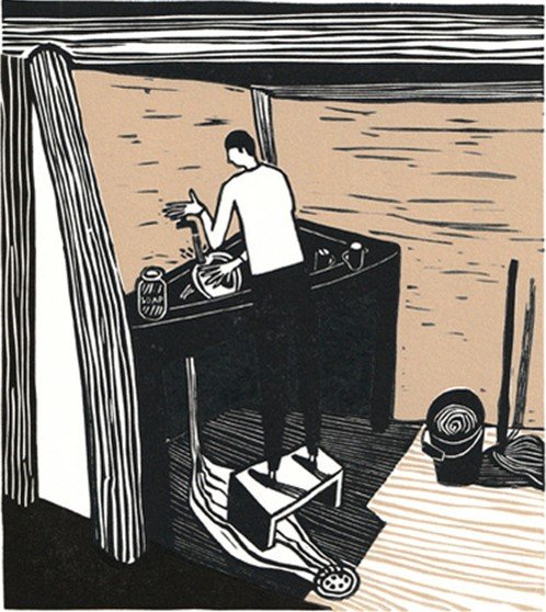 Washing-up in Marpha ed5 by Helen Murgatroyd