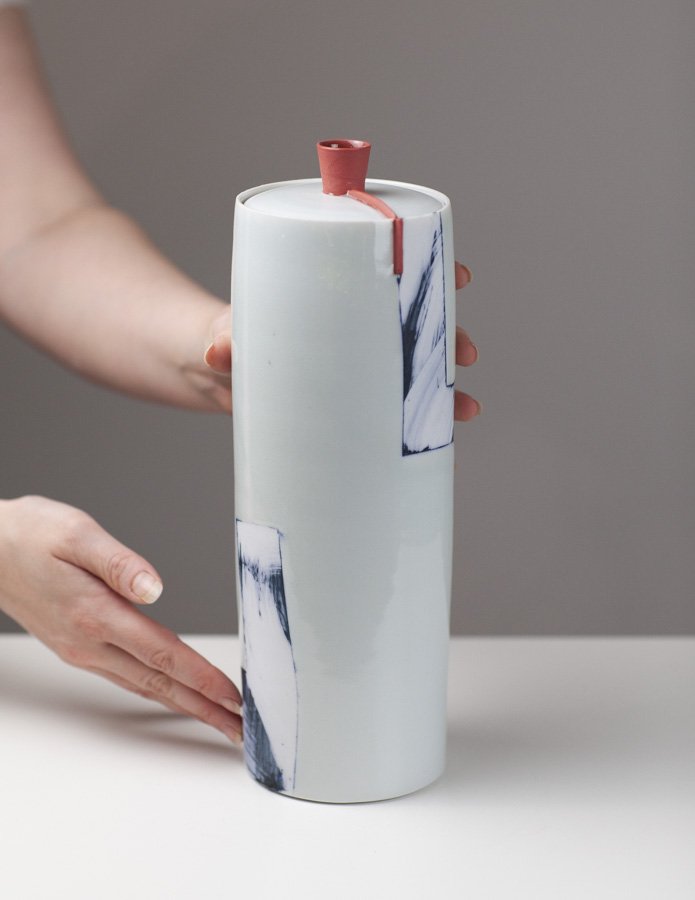 Tall Lidded Jar AFR B by Adam Frew