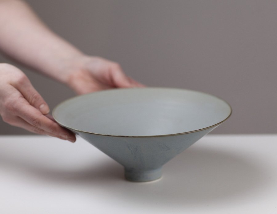Large Bowl Blue-Grey RH33 by Robyn Hardyman