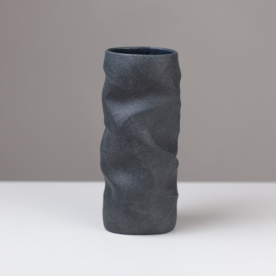 Midi Geo Vessel Midnight I by Sally Bertram