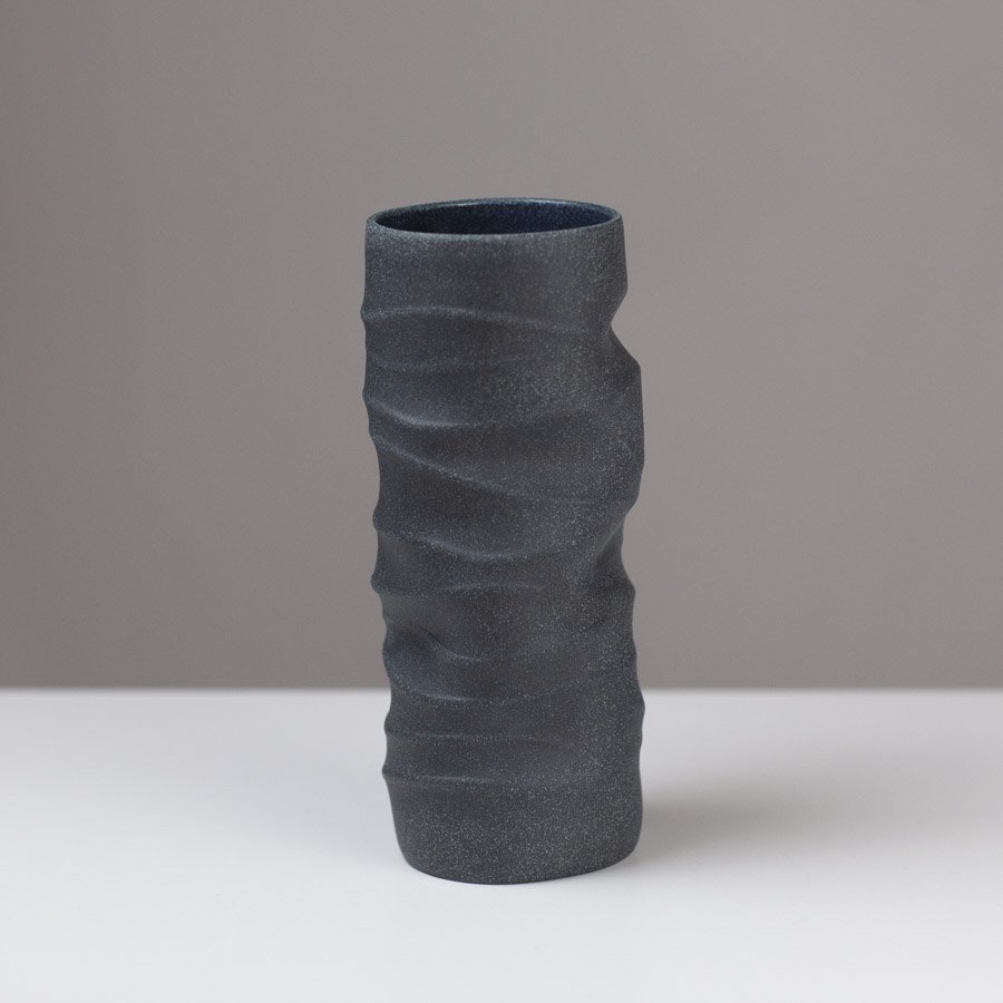 Midi Wave Vessel Midnight by Sally Bertram