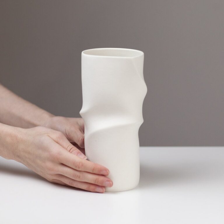 Midi Altered Vessel - A White by Sally Bertram