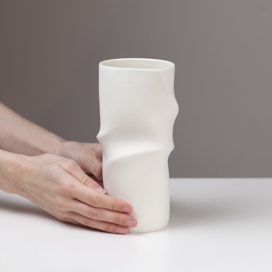 Midi Altered Vessel – A White by Sally Bertram