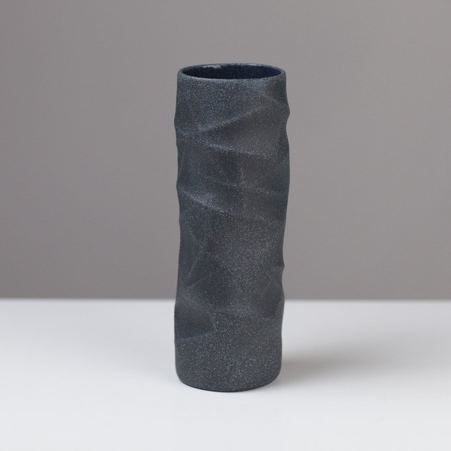 Small Geo Vessel Midnight I by Sally Bertram