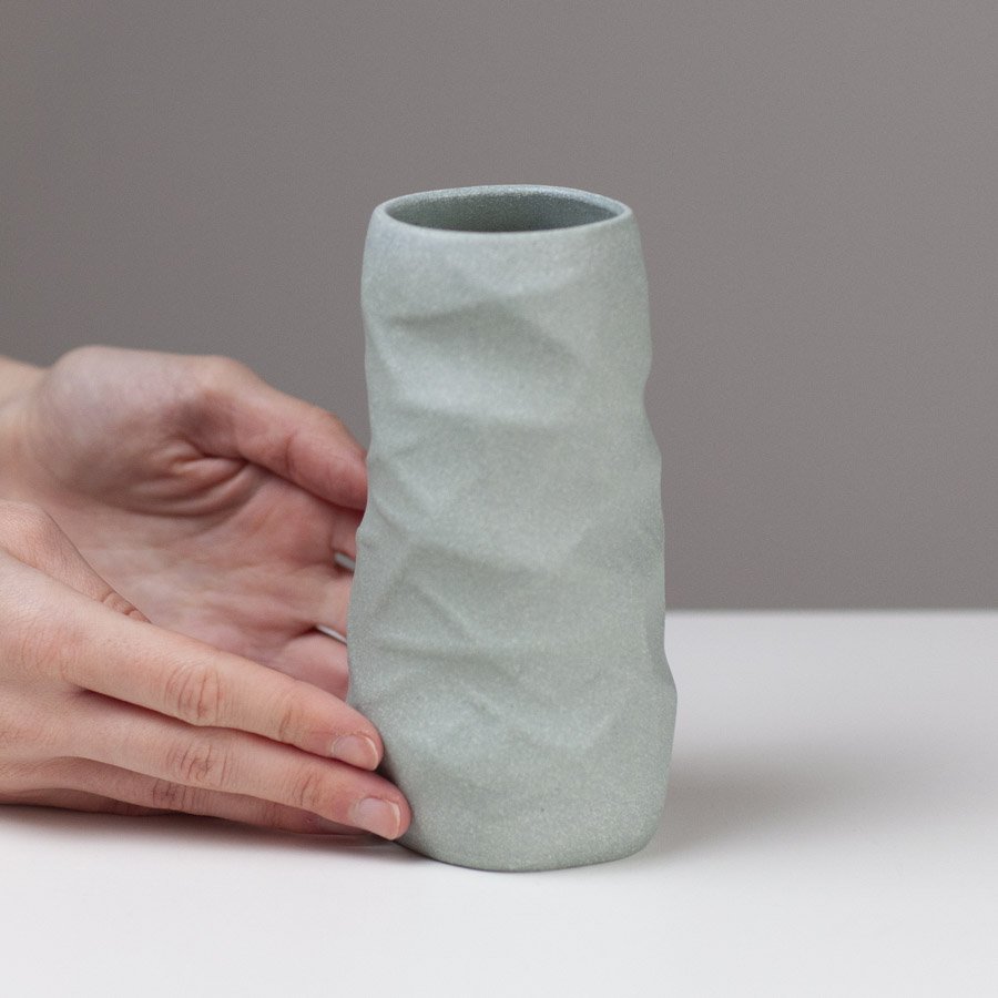 Extra Small Geo Conical Vessel Mint by Sally Bertram