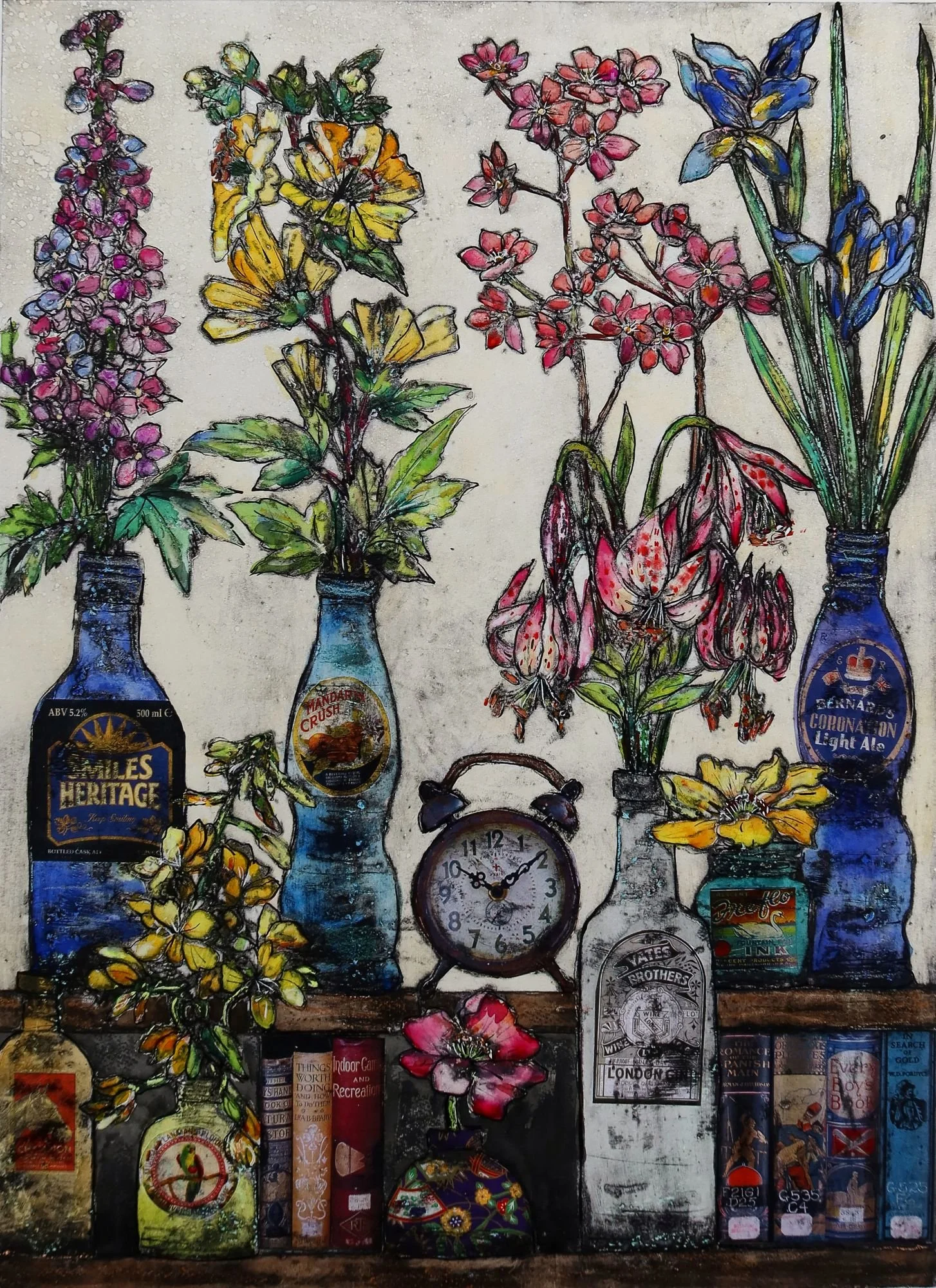Bottles, Books and Flowers ed18 by Vicky Oldfield