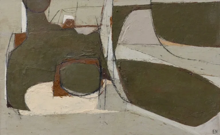 Fragmented Green Nude Study by Elizabeth Neville