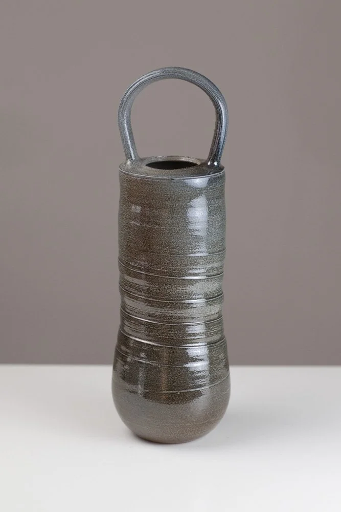 Tall Vase with Strap Handle FLJ 1 by Francis Lloyd-Jones