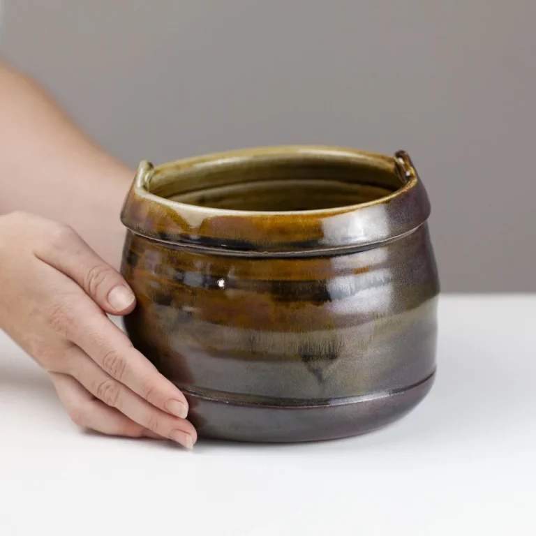 Asymmetric Lugged Pot FLJ 1 by Francis Lloyd-Jones