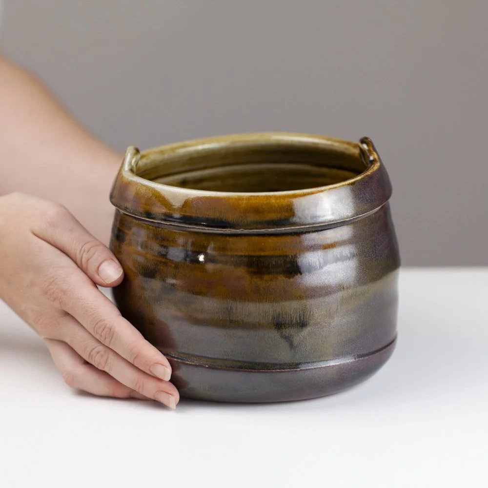 Asymmetric Lugged Pot FLJ 1 by Francis Lloyd-Jones